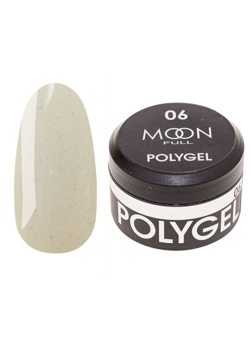 Полигель для наращивания ногтей Full Poly Gel №06 Молочный с шиммером 15 мл Moon (294340127)