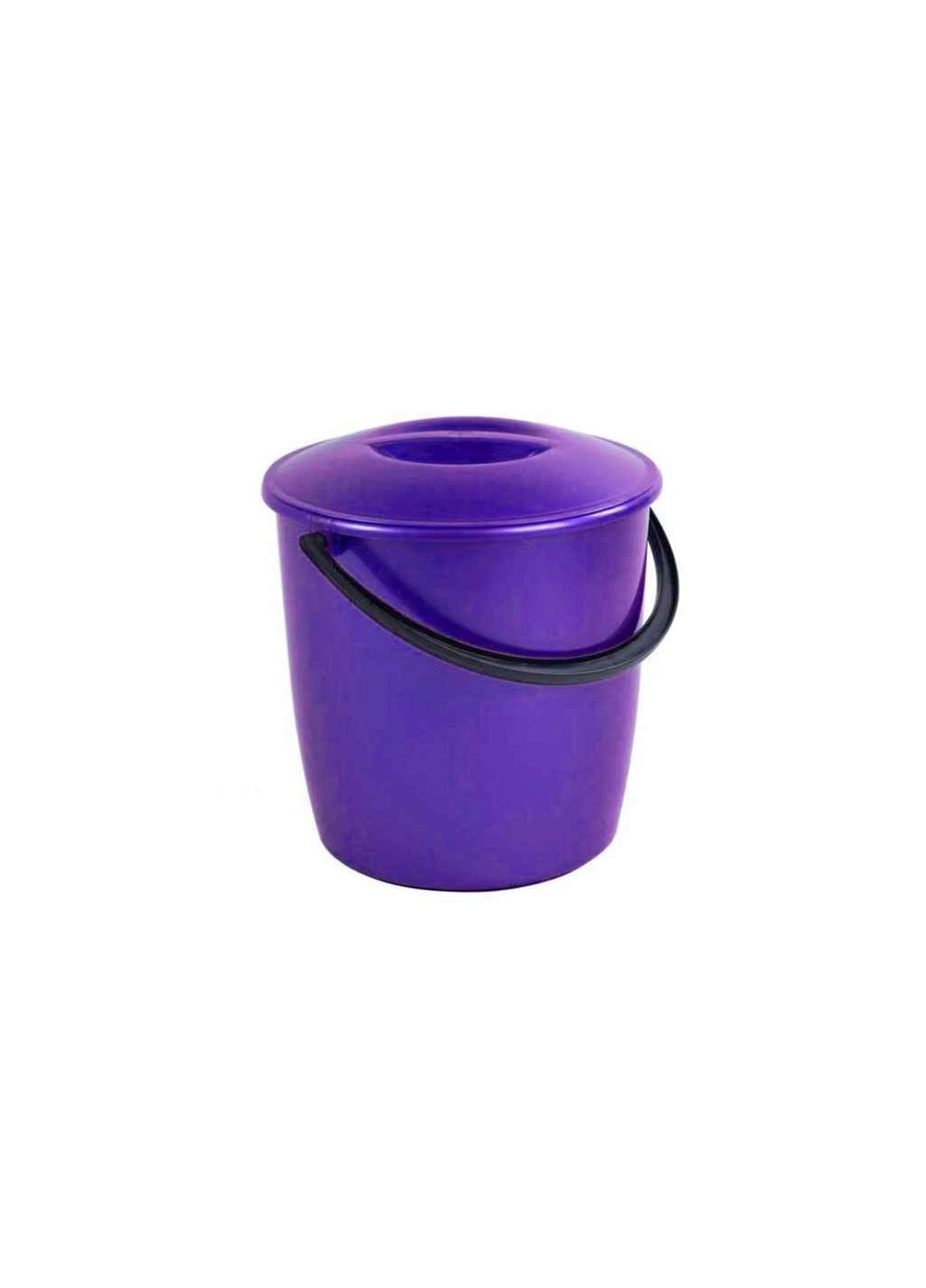 Відро 12л харч. з кришкою фiолетове МЕД (357219525)