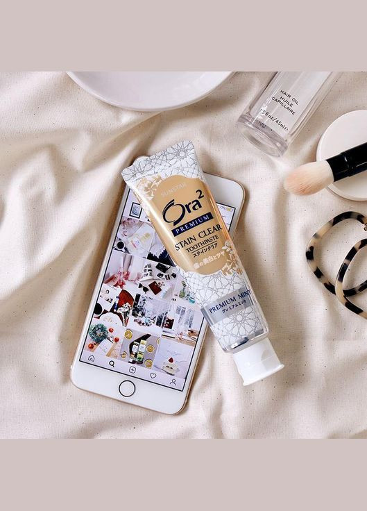 Ora2 Premium Mint премиальная отбеливающая зубная паста (мята), 100 г Sunstar (369488019)