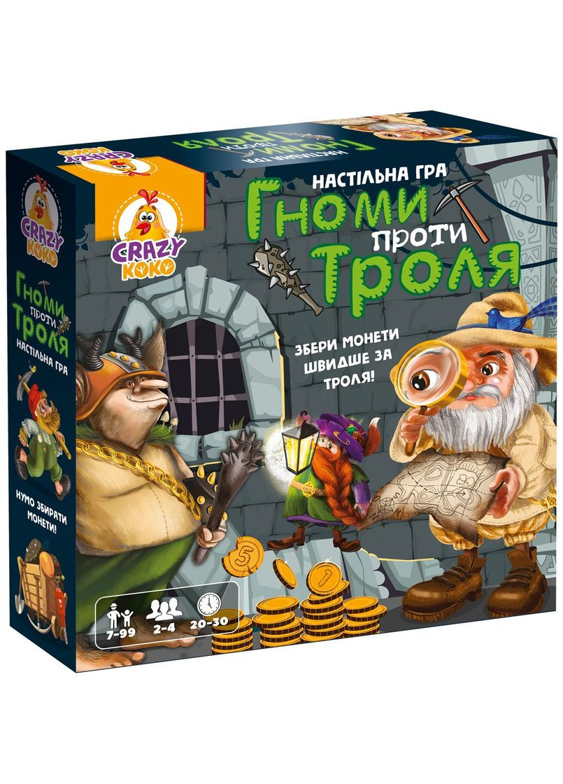 Гра настільна розважальна Crazy Koko Гноми проти троля () Vladi toys VT8055-36 (328448920)