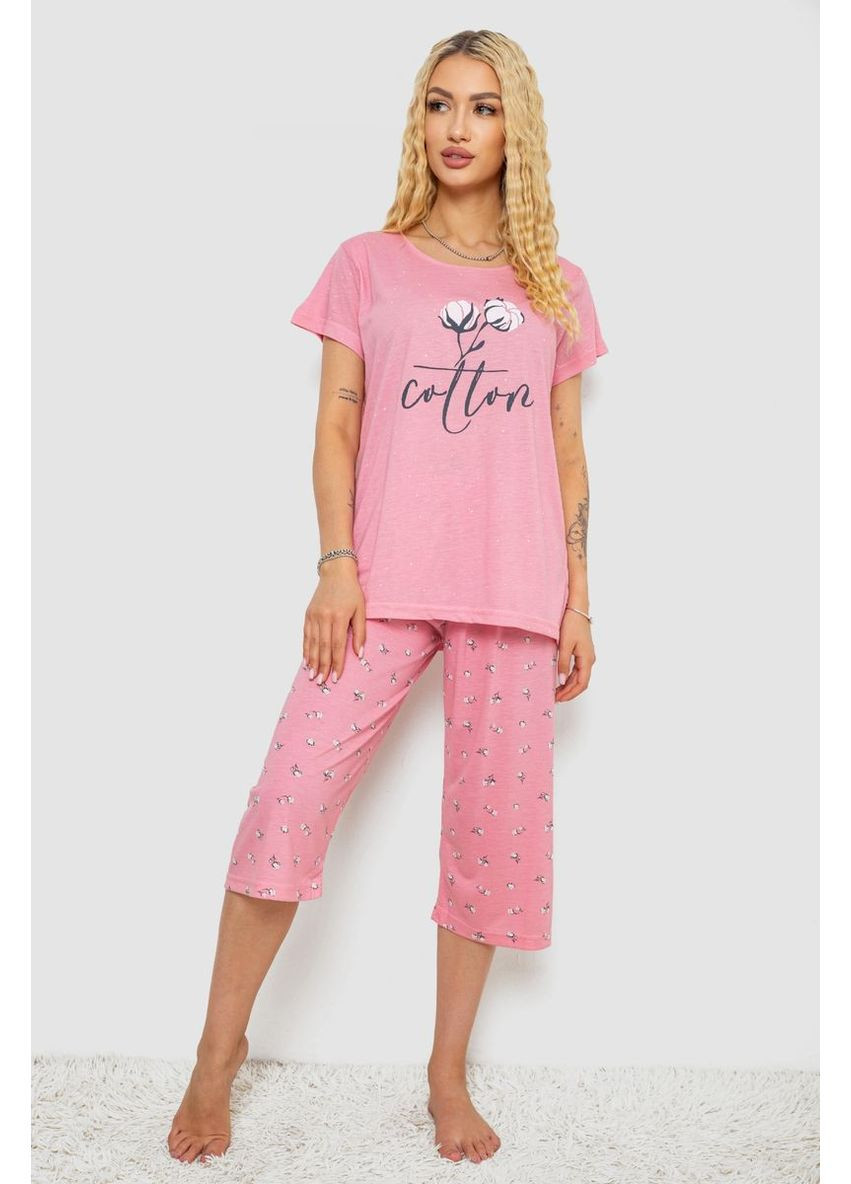 Рожева піжама жіноча з принтом, 243r7062 Ager