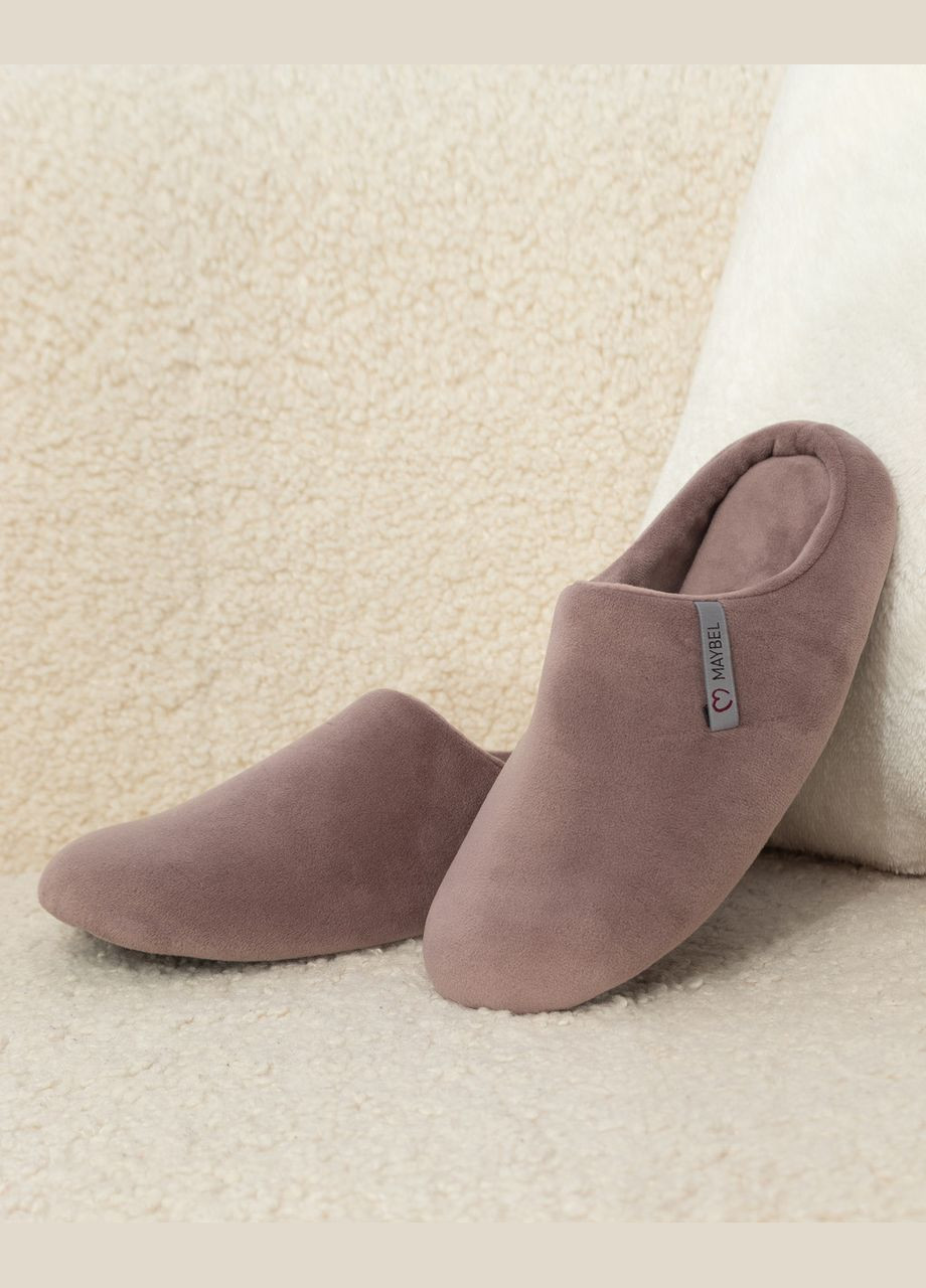 Тапочки домашние велюровые закрытые Мокко Maybel (298362045)