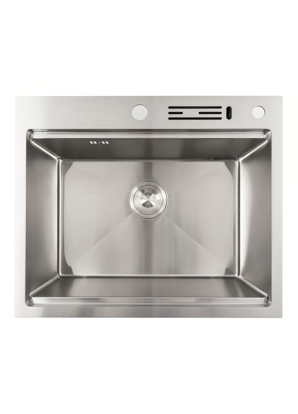 Кухонна мийка нержавійка 60х50 Handmade з підставкою для ножів (сифон круглий, 3,0/0,8) Platinum (291016244)