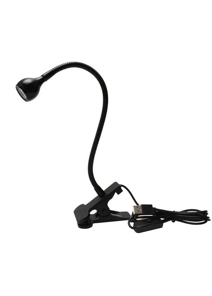 Лампа UV для сушки гель лака, гелевых типс с USB-разъемом (настольная, гибкая, с прищепкой) черная, 5 Вт No Brand (313931034)