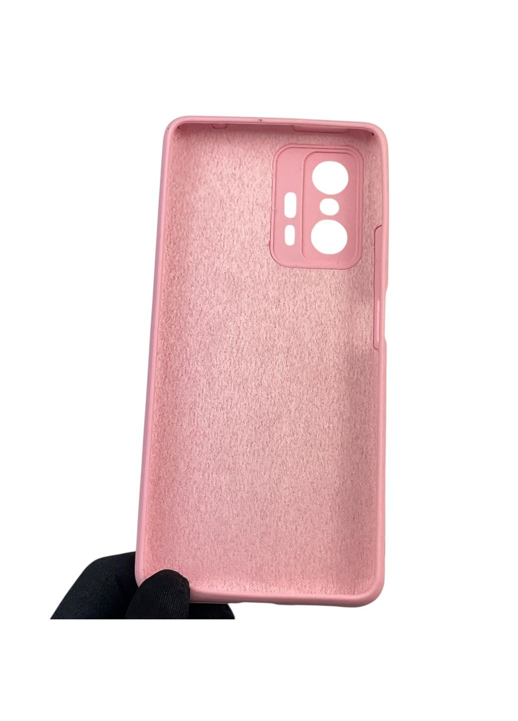Чохол для 11T силіконовий з мікрофіброю нековзний на сяомі 11т рожевий Xiaomi (366232450)