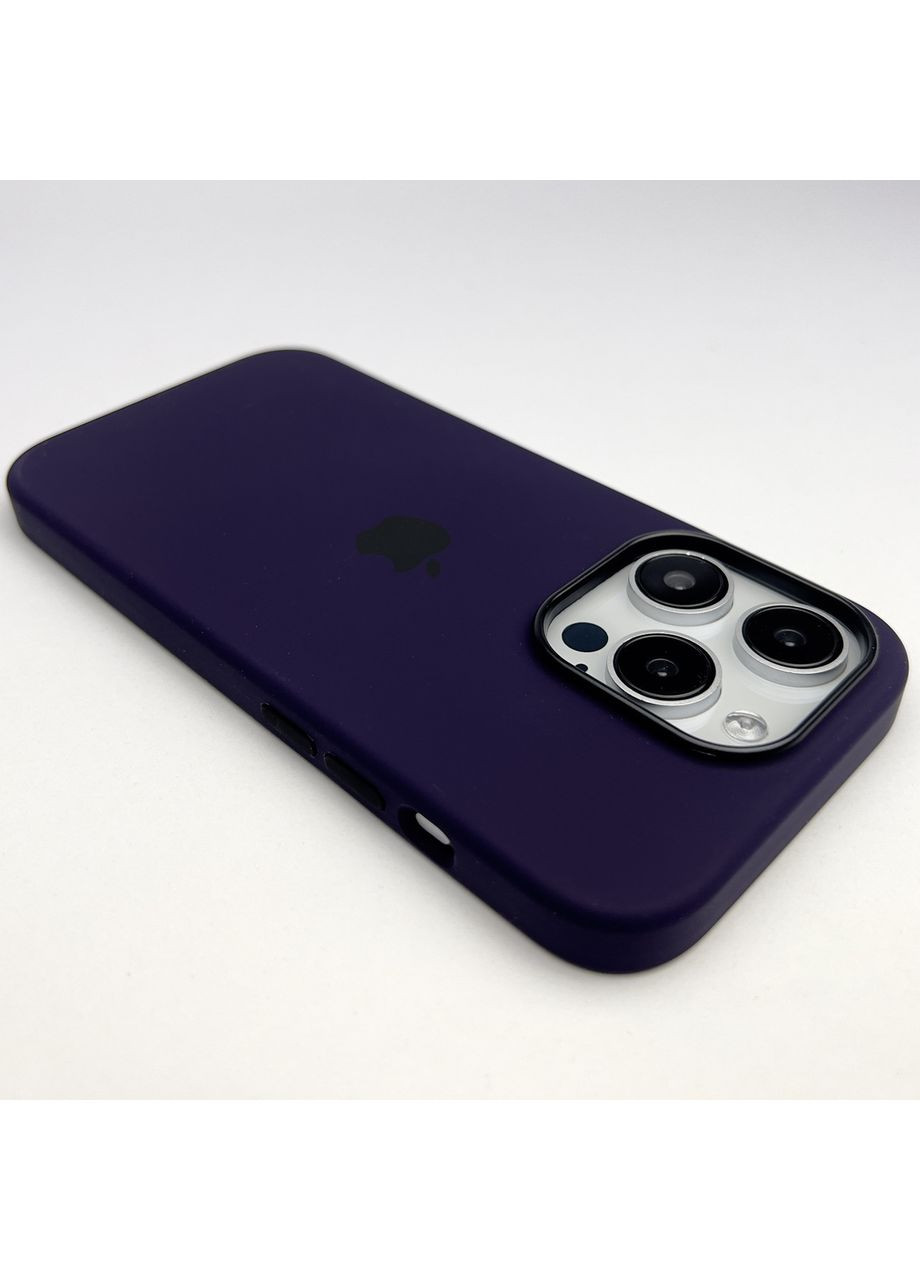 Чехол на 14 PRO Silicone Case Magsafe силиконовая микрофибра для айфона 14 ПРО / deep purple No Brand (369136987)