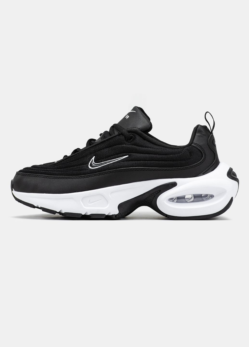 Черно-белые всесезонные кроссовки мужские nike air max portal black white | найк аир макс портал черно-белые No Brand