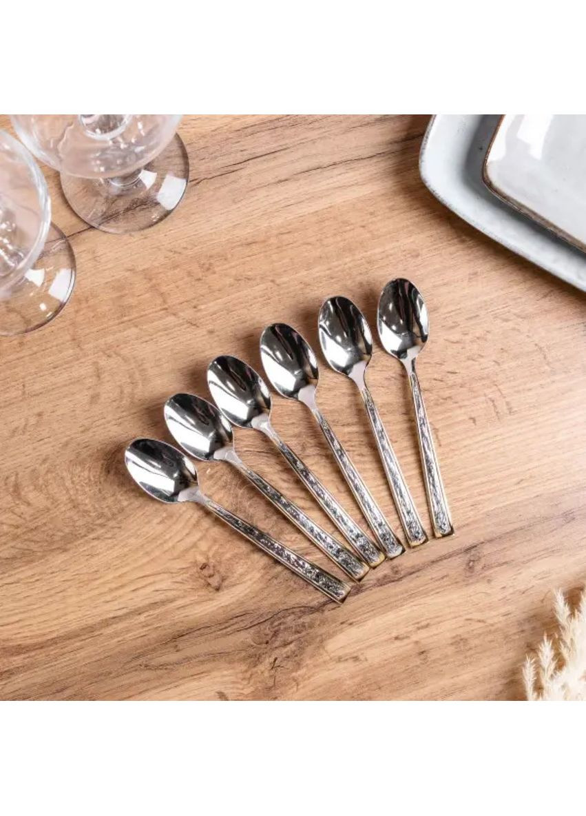 Набір столових чайних з нержавіючої сталі 6 штук столовий набір HP96921 (A-032248) TS Kitchen (354825476)