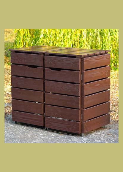 Бокс для сміттєвого бака з дерева Фатенда капучино (БМК-000809) No Brand (328960823)