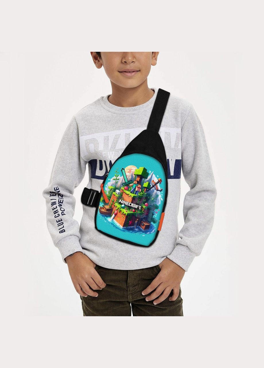 Сумка через плече дитяча Minecraft Кріпер 29х17 см сумка слінг для хлопчика (2429) No Brand (336480924)