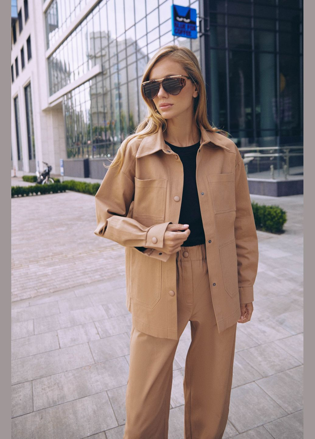 Коричневая повседневный рубашка однотонная ST-Seventeen