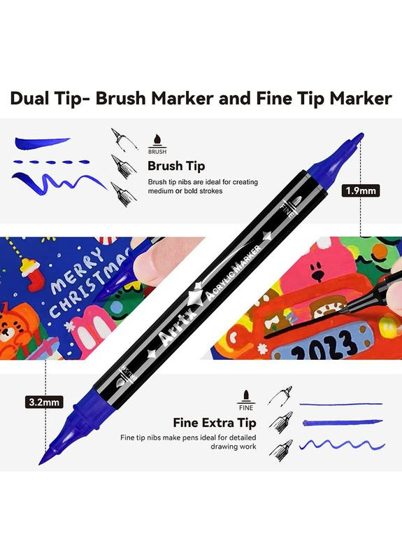 Акрилові маркери AACM03-24B 24 кольори (LC303304) Arrtx (315370638)