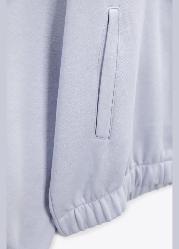 Сиреневый свитшот трикотажный на флисе оверсайз Zara (302520272)