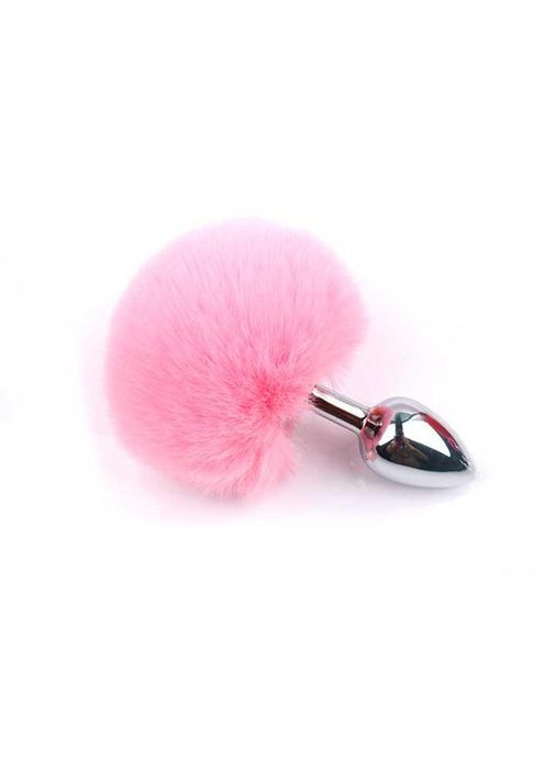 Анальная пробка с хвостиком - Белый - 7,5 * 2,8 см – Анальные игрушки No Brand (370611833)