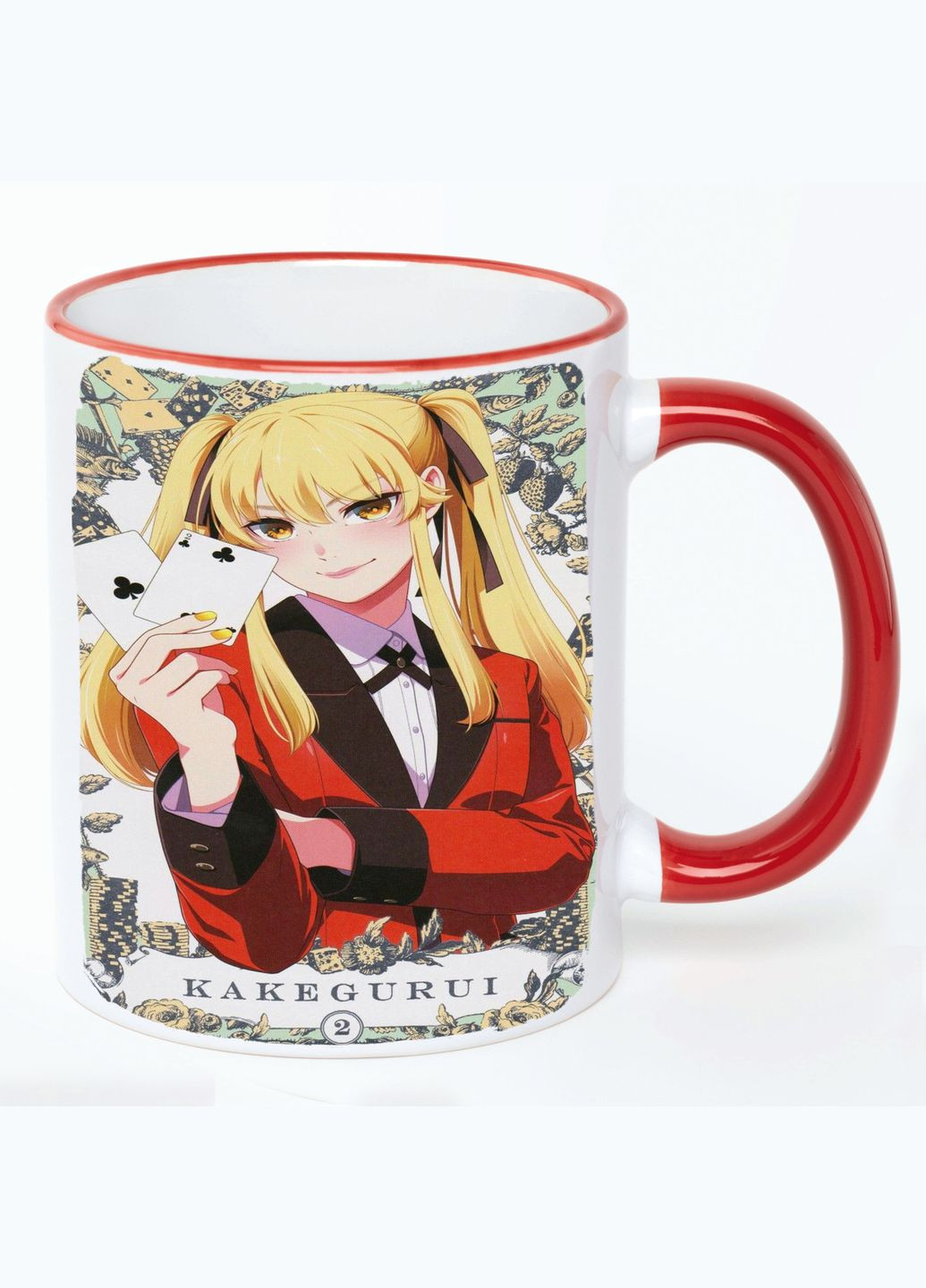 Чашка Божевільний азарт Аніме #006 (кухоль, кухоль) Біла з Червоною ручкою 330 мл No Brand (322716992)