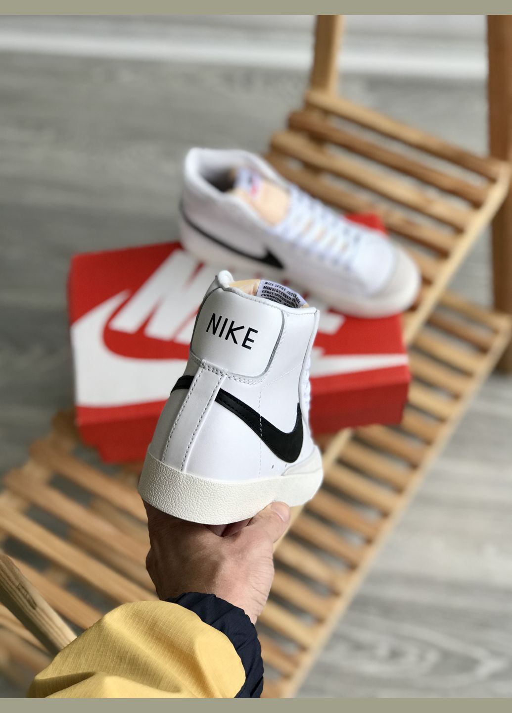 Кроссовки женские и мужские Nike Blazer Mid white | Найк Блейзер Мид белые No Brand белые всесезоны (307397753)