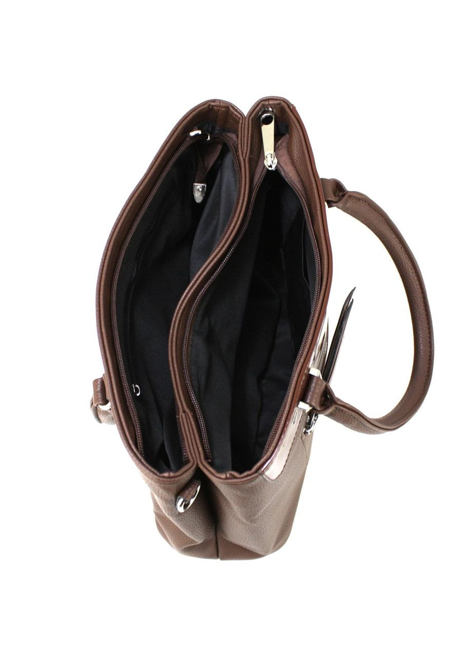 Каркасная женская сумка 0-51317734 коричневая Voila (360957143)