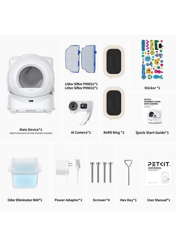 Смарт автоматичний лоток (P9903) PETKIT Purobot Ultra with Camera (372678323)