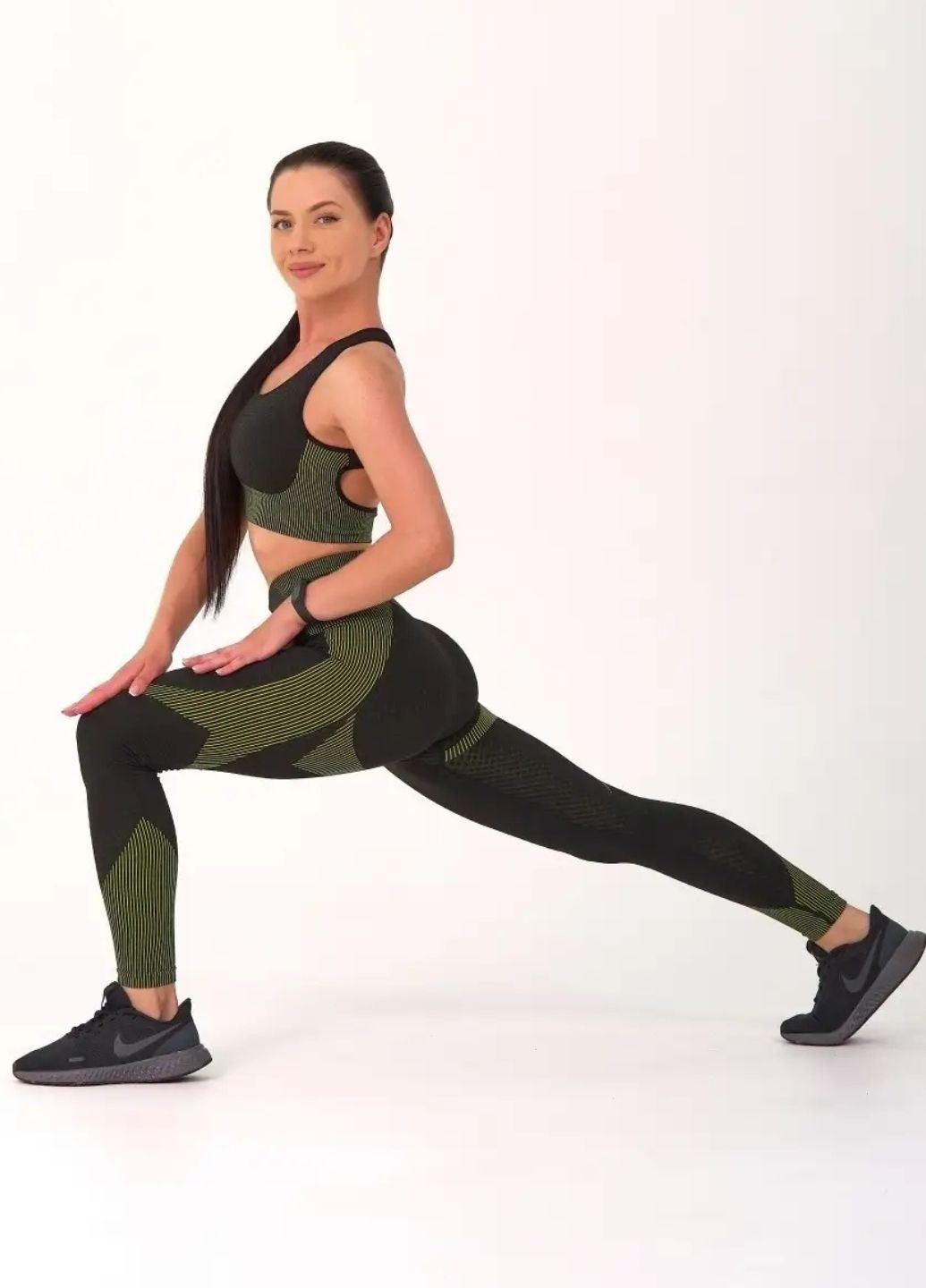 Спортивний костюм трійка: топ, рашгард та лосини 3 в 1 (70059) FitFiesta (329193868)