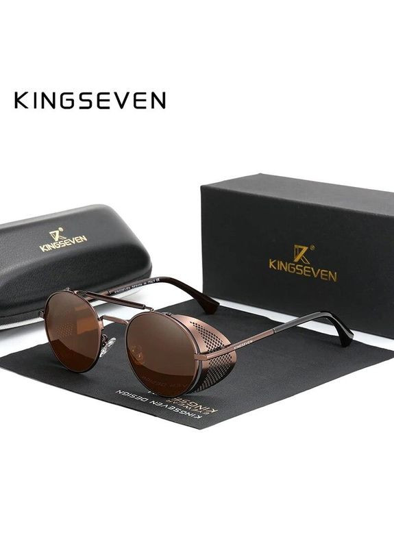 Поляризационные солнцезащитные очки для мужчин и женщин N7550 Brown KINGSEVEN (303401667)