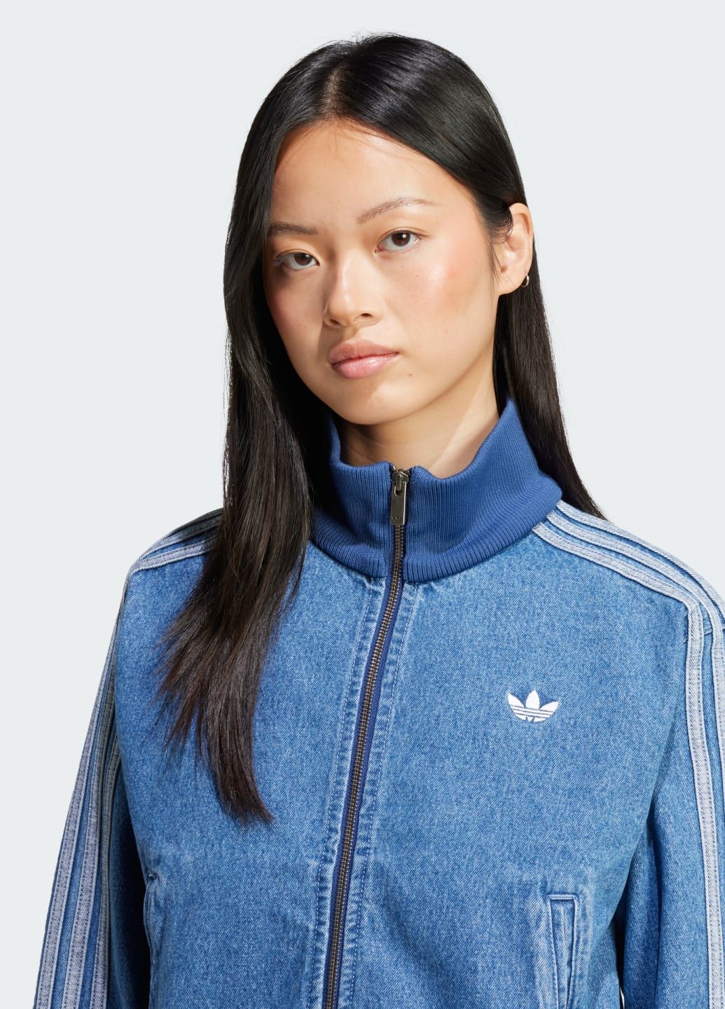 Синяя демисезонная джинсовая куртка adicolor adidas