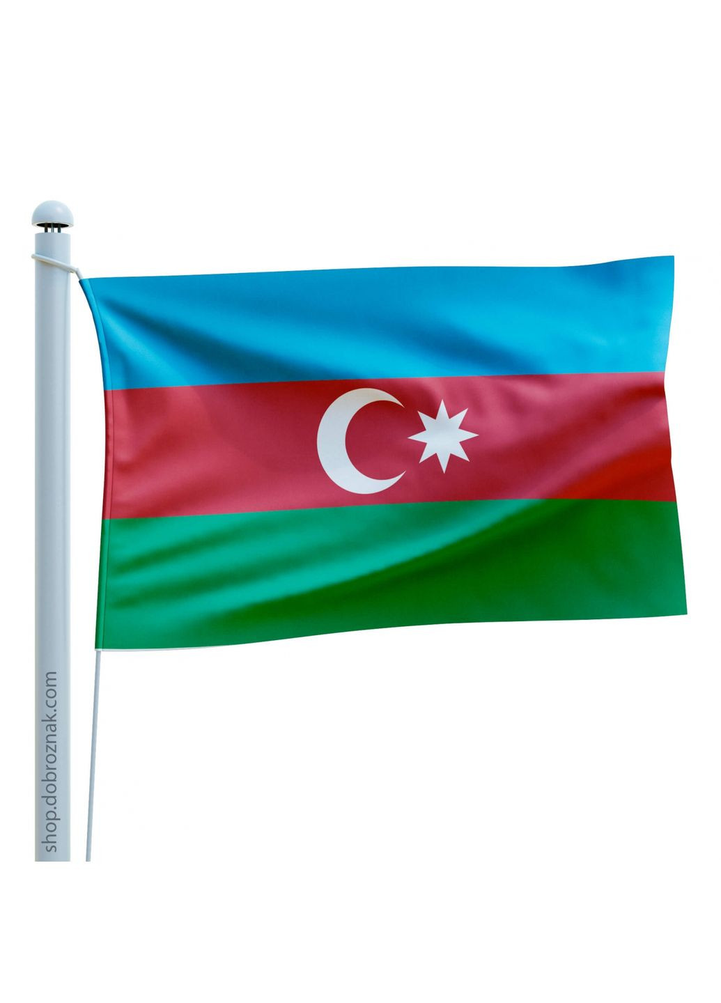 Флаг Азербайджана (60х84 см, атлас) Dobroznak (365246685)