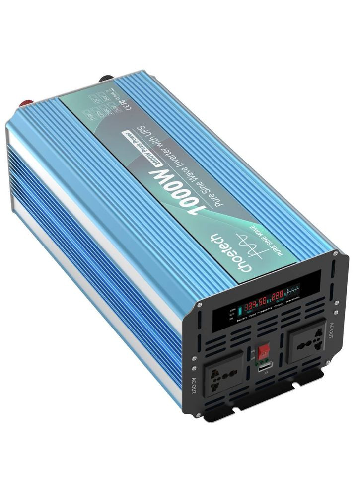 Автомобільний інвертор ДБЖ 12\220V 1000Вт (INV-C1000WUPS-EU) CHOETECH (323090256)