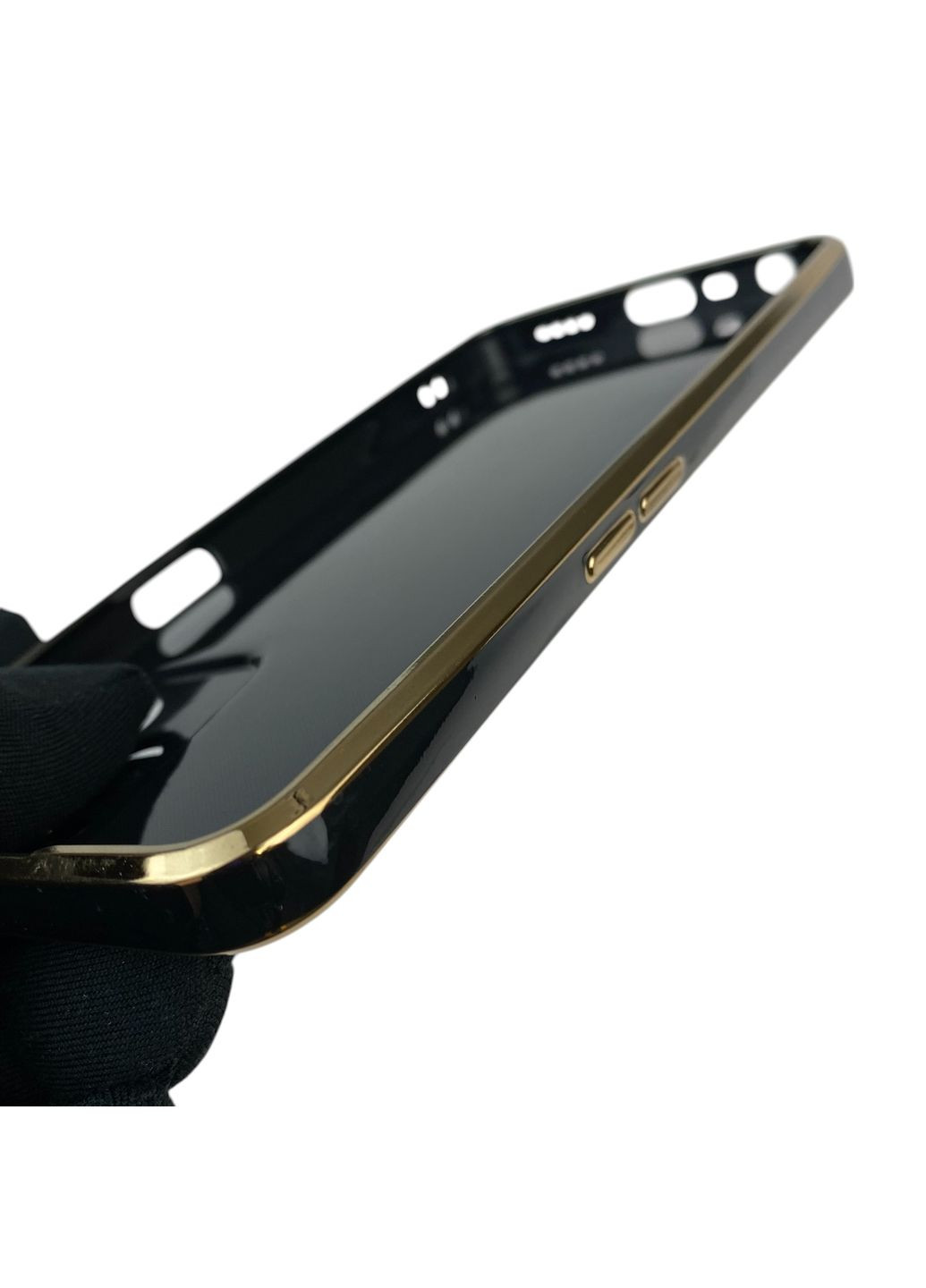 Чехол для C35 с защитой камеры с золотой окантовкой на реалми с35 черный gs1 Realme (366231790)