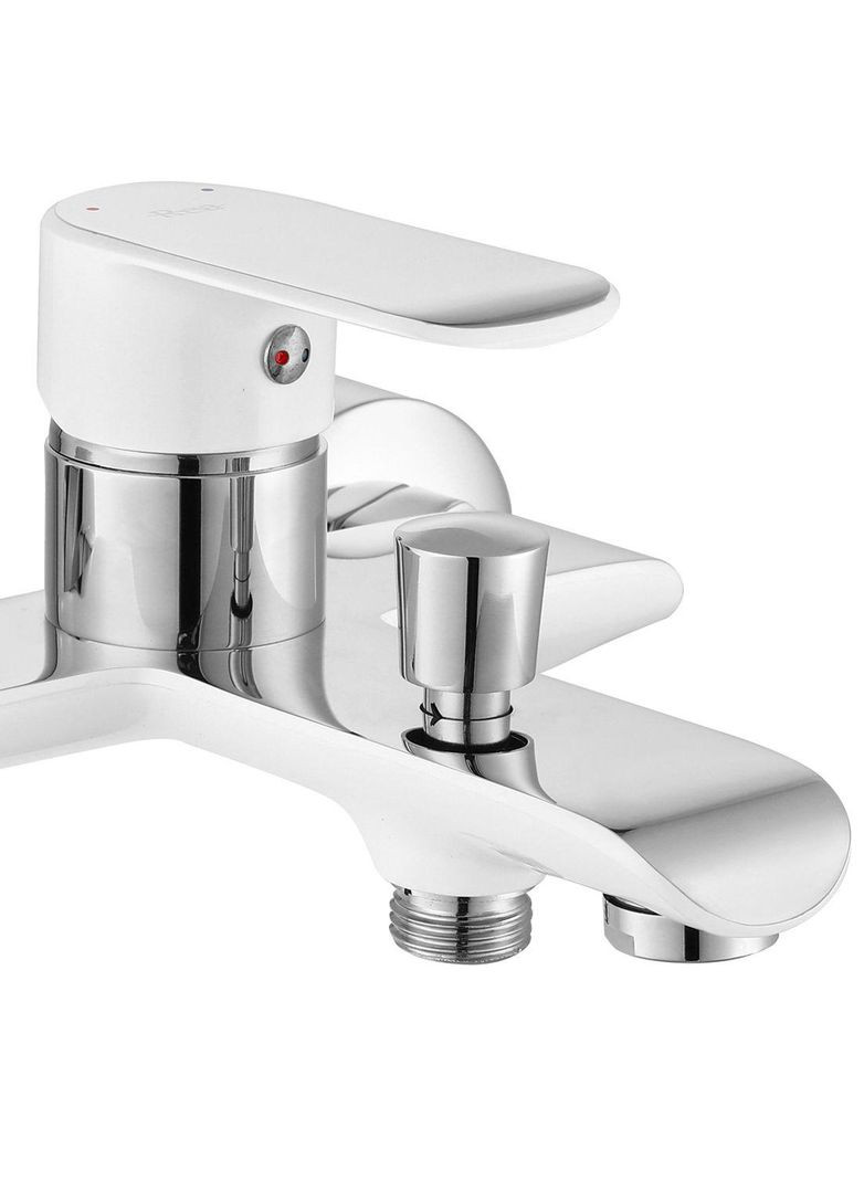 Смеситель для ванны и душа BLOOM WHITE CHROME настенный с изливом * Rea (336936927)