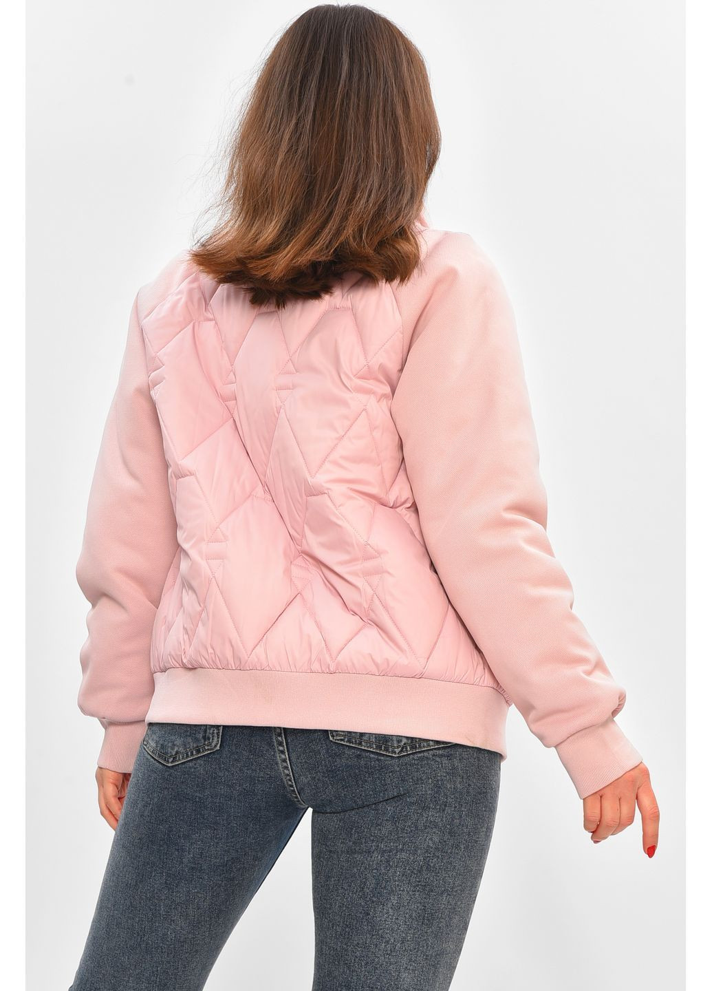 Рожева демісезонна куртка жіноча демісезонна рожевого кольору Let's Shop