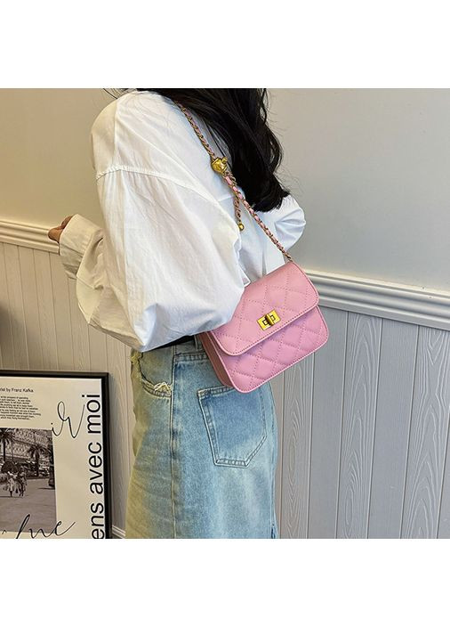 Женская сумка кросс-боди 7301 розовая No Brand (366871815)