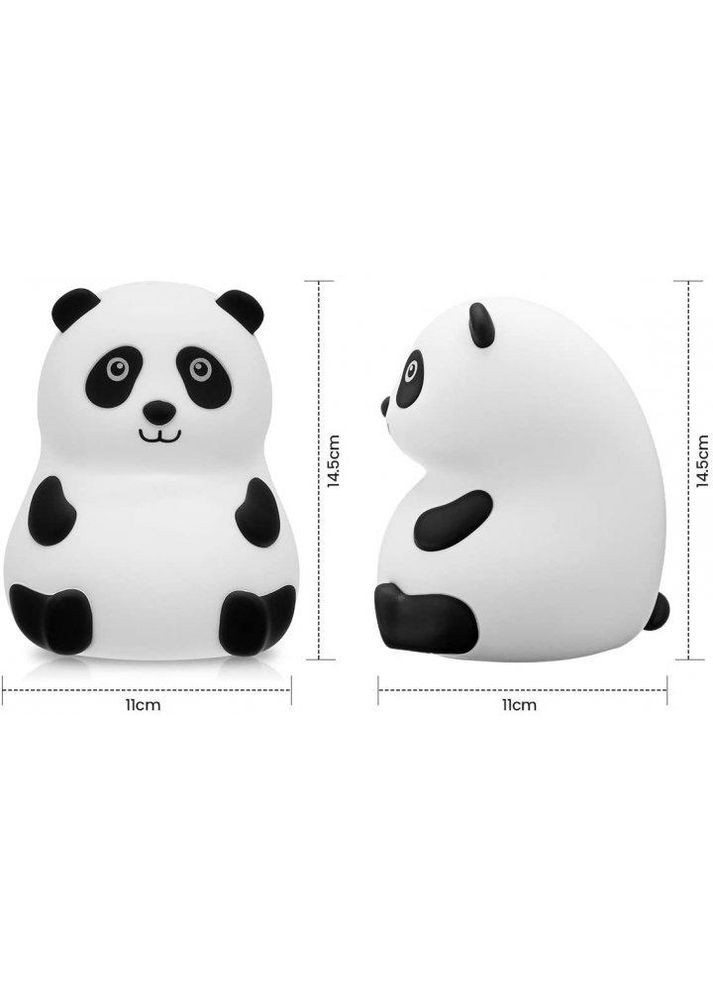 Ночник силиконовый Панда LED лампа Светильник на аккумуляторе в детскую No Brand (363329714)