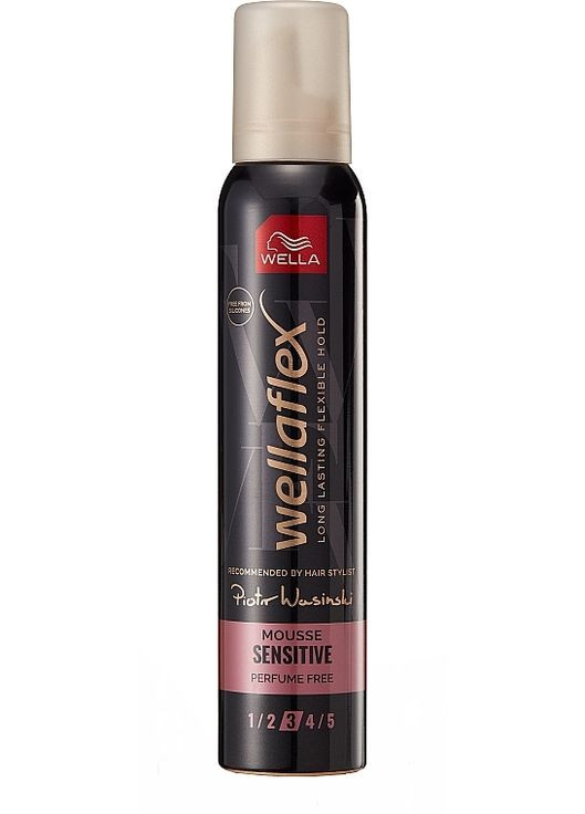 Мусс для укладки волос сильной фиксации Wellaflex Sensitive Mousse 200ml (1190636-5186749) Wella (365799864)