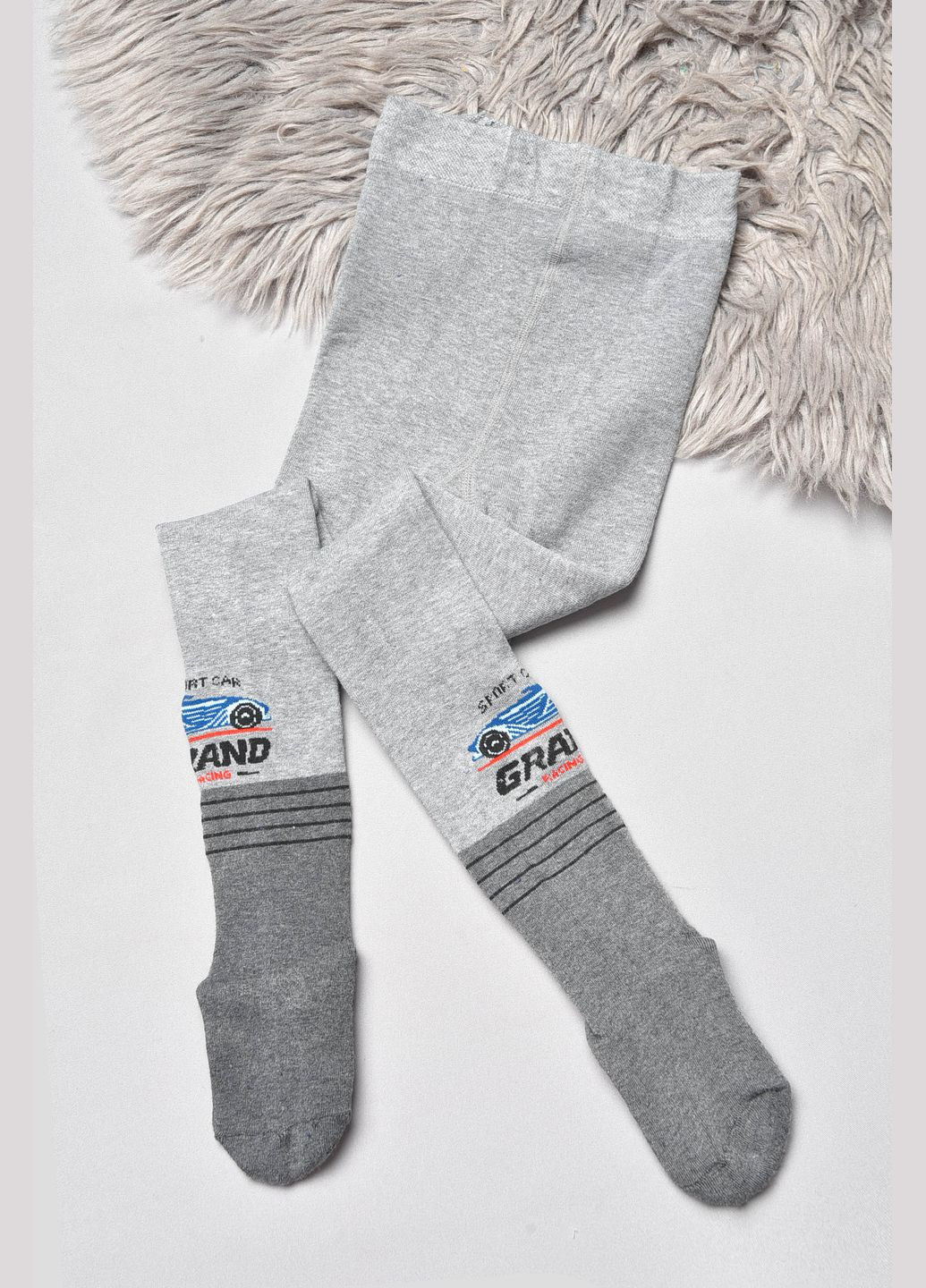 Колготи дитячі махрові для хлопчика сірого кольору Let's Shop (302947743)