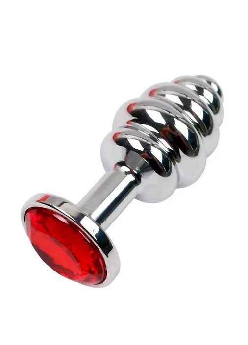 Стальная анальная пробка "Спираль" - 7,2*2,9 см - Анальные игрушки No Brand (369152884)