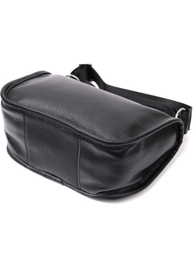 Сумка кросс-боди через плечо женская из натуральной кожи средняя Черный 37907 Vintage (355245264)