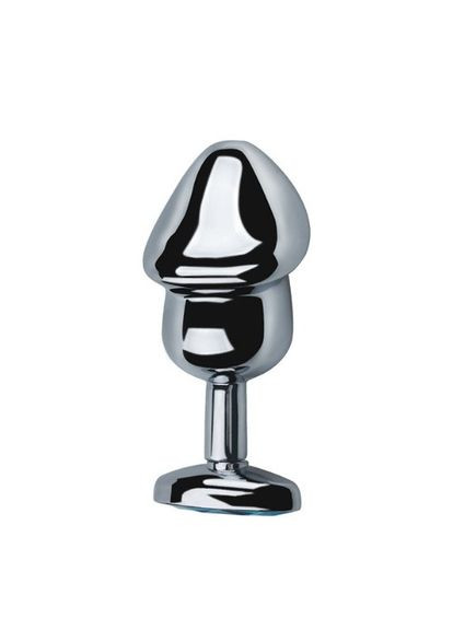 Анальний корок з нержавіючої сталі з ювелірним кристалом (блакитний) Унікального дизайну 93.1*41.5 мм No Brand (307084760)