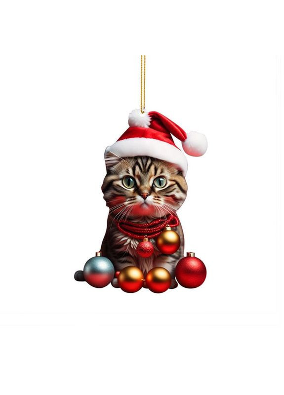 Підвіска для декору будинку у вигляді кошеня в ялинкових іграшках, підвіска на ключі, в машину, брелок No Brand (314813415)