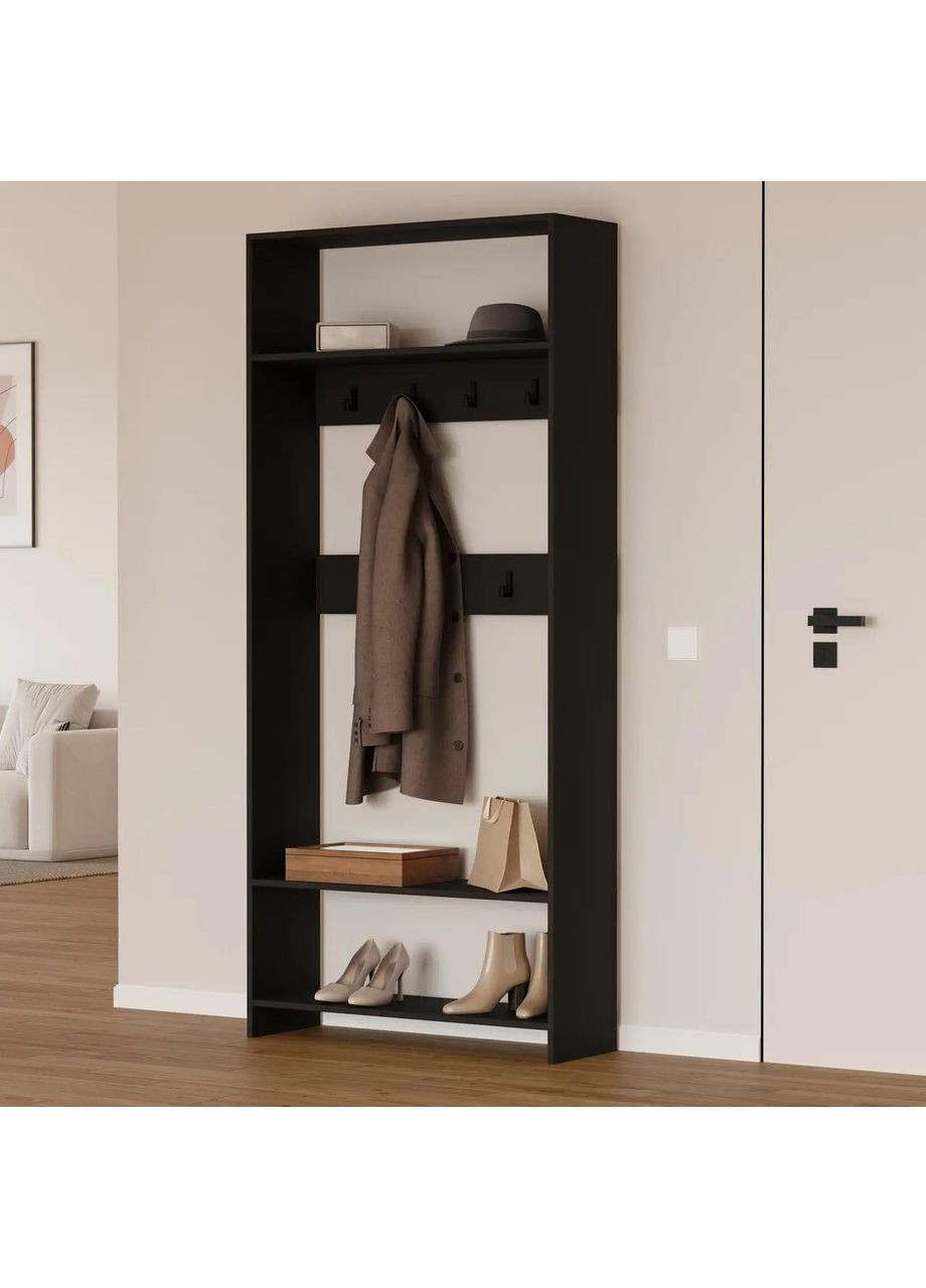 Вешалка с крючками, прихожая для верхней одежды и обуви W-5 Бетон No Brand (371910579)