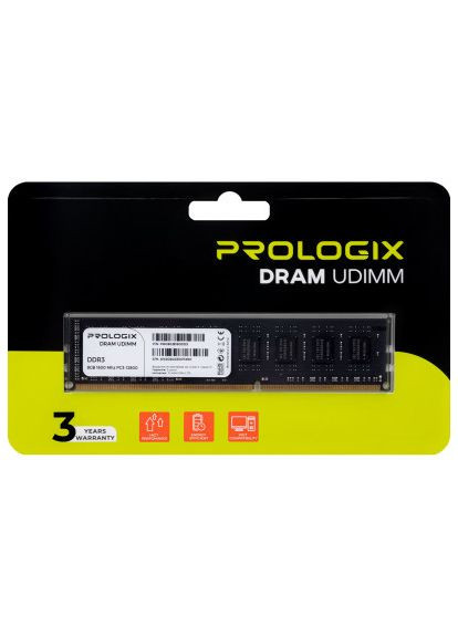 Модуль памяти для компьютера DDR3 8GB 1600MHz (PRO8GB1600D3) Prologix DDR3 8GB 1600 MHz (366645134)