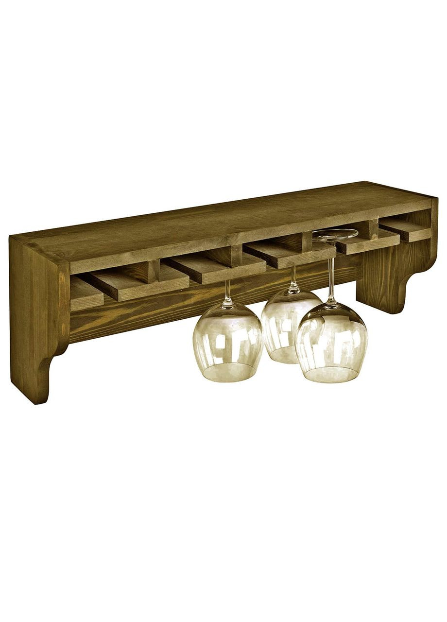 Полиця для келихів з дерева Розет мускат (ОБС-000507) No Brand (327426627)