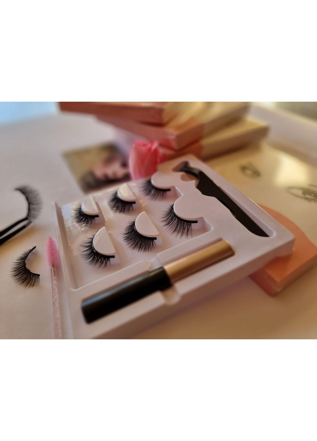 Набір багаторазові вії 3 моделі Класичні 2Д-3Д + магнітна підводка Magnetic Lashes (366668405)