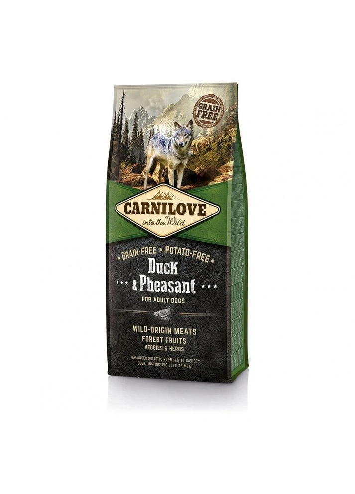 Сухой корм Adult Duck and Pheasant для взрослых собак всех пород с уткой и фазаном 12 кг Carnilove (380383972)