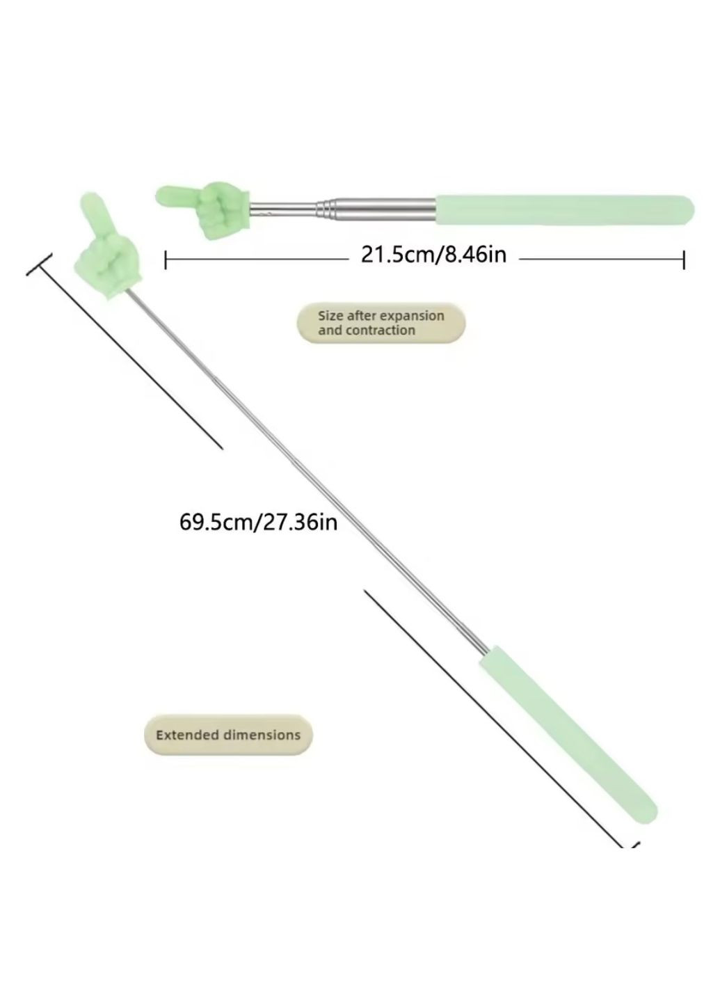 Телескопічна указка-палець Pick-me, Пікмі паличка (68см) ЖОВТА No Brand (340916675)