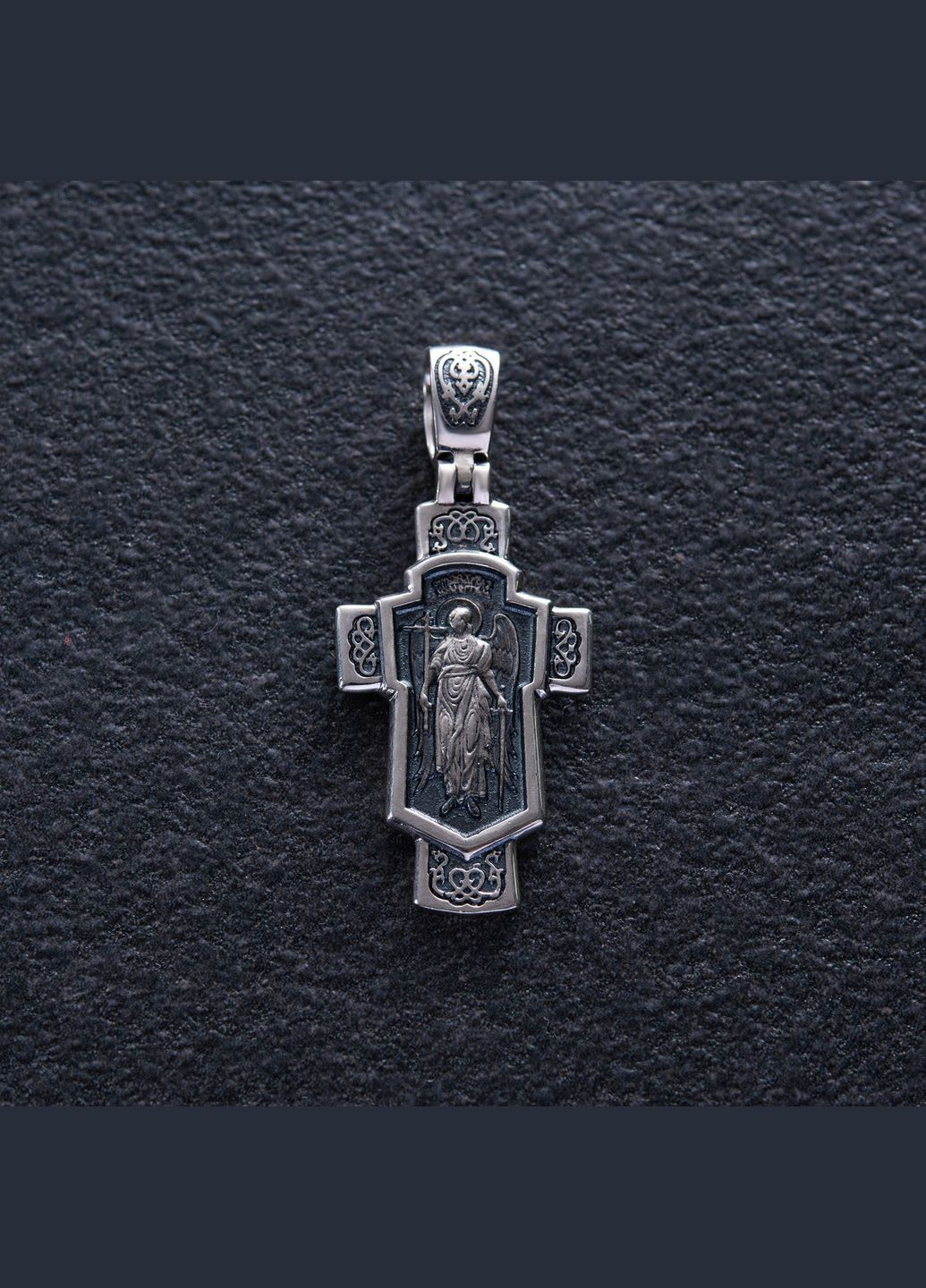 Срібний хрестик Ангел Хранитель 131965 Oniks (264023081)