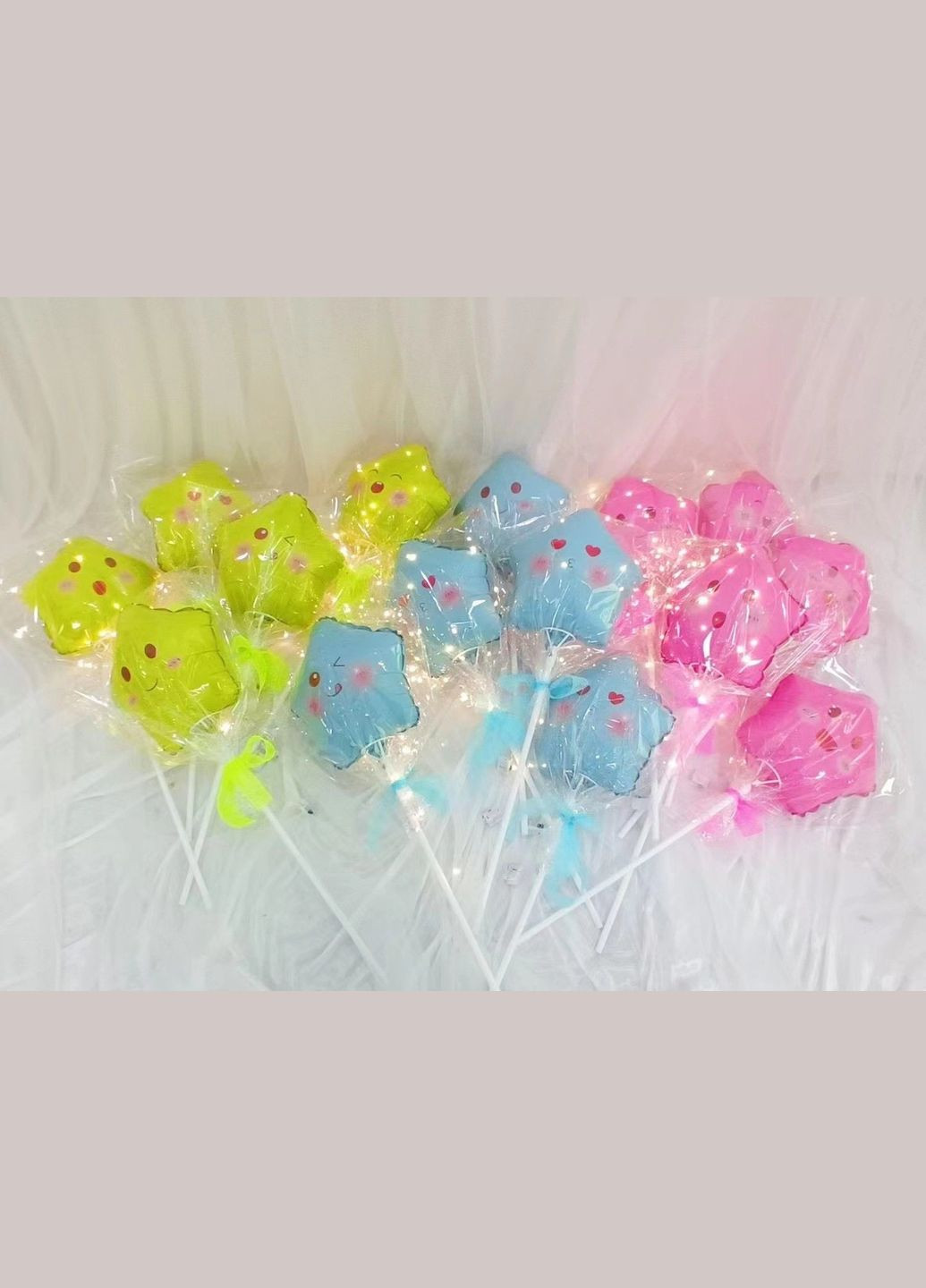 Фольговані зірочки смайлики 10 дюймів No Brand (345703700)