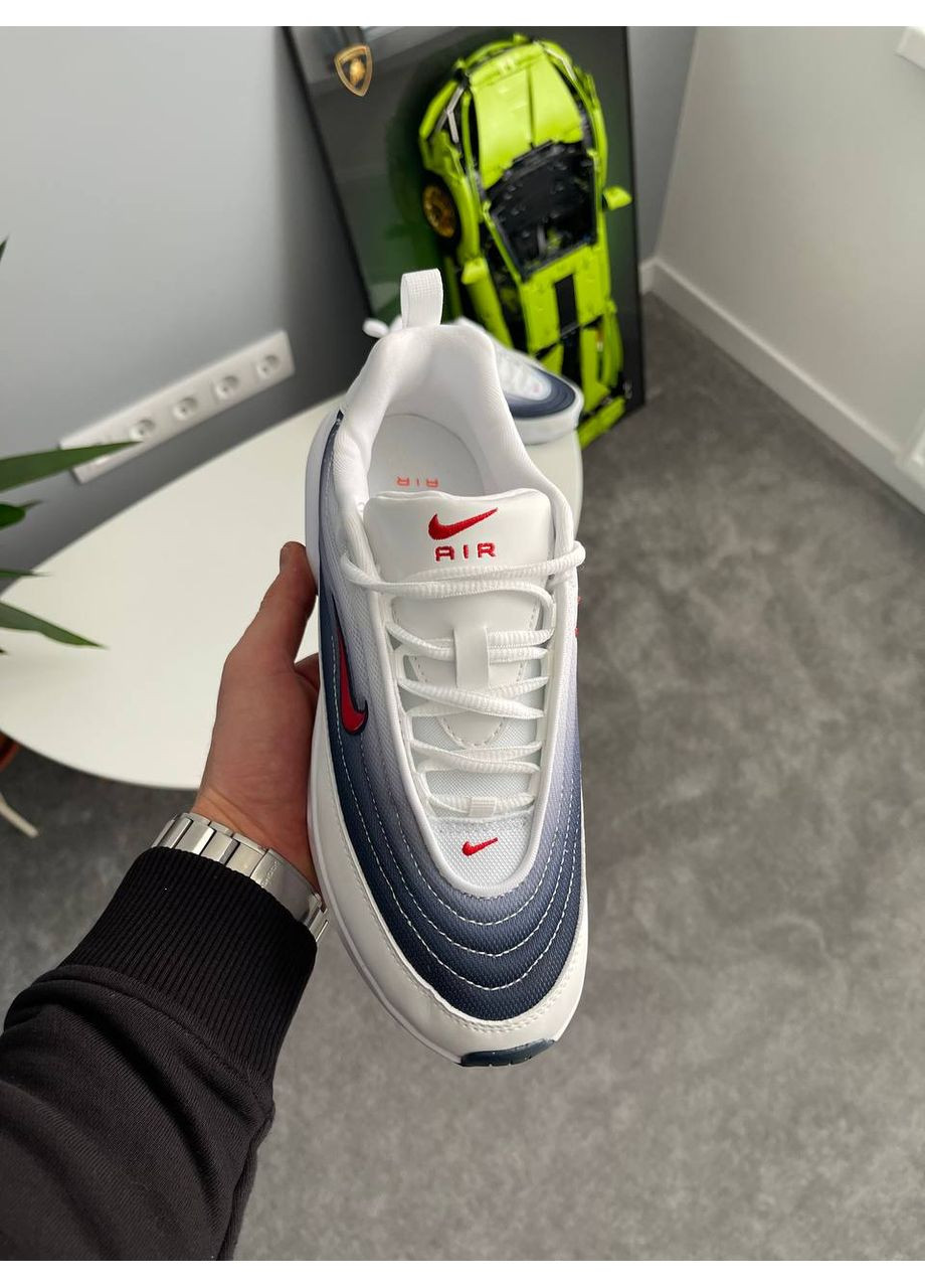 Білі Осінні кросівки чоловічі nike air max portal usa white midnight-navy bright-crimson | найк аір макс портал сша білі No Brand