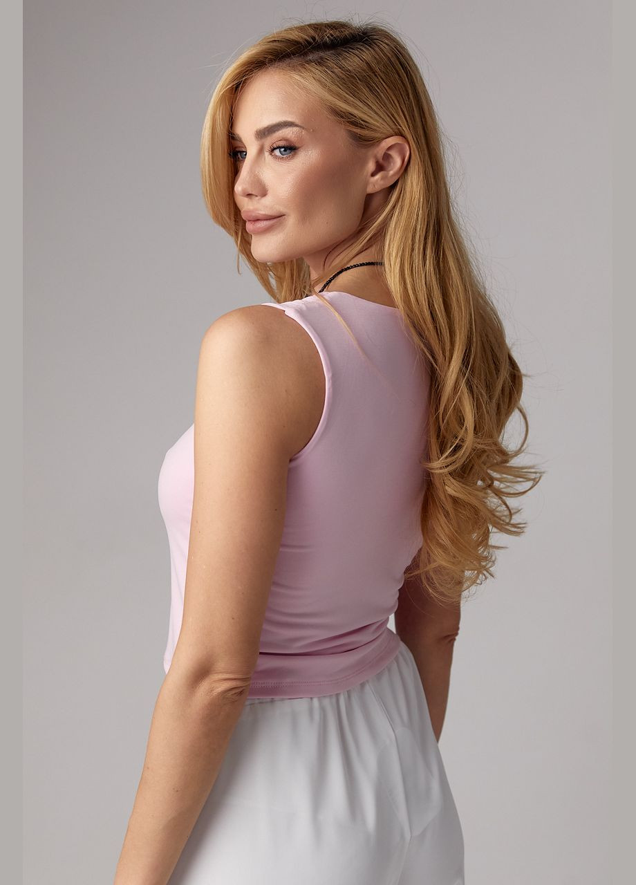 Укорочена майка з еластичної тканини Liton — 296469638