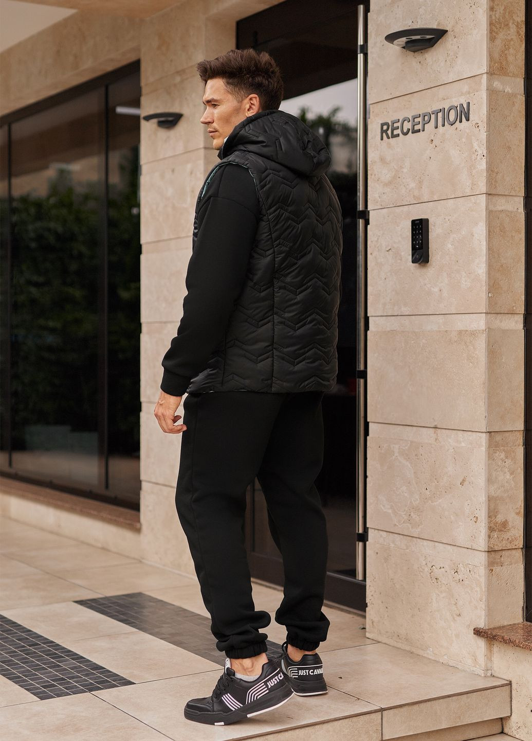 Чорний демісезонний спортивний костюм трійка трійка No Brand