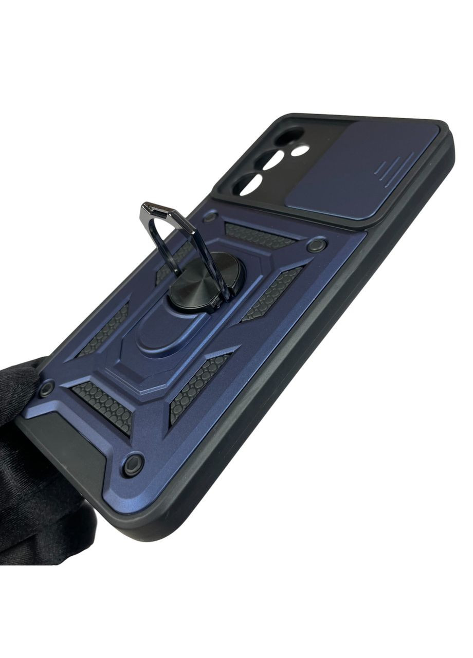 Чехол для Galaxy A34 5G SM-A346E бронированный с кольцом со шторкой на камеру самсунг а34 тёмно-синий rg1 Samsung (366022017)